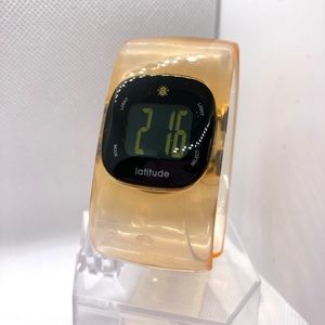 Qui Bee Art Latitude Digital Watch Bangle Bracelet Wrist Watch